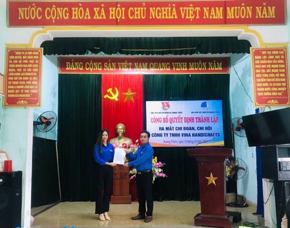 Ra mắt 2 Chi đoàn nhân kỷ niệm 65 năm ngày truyền thống Hội LHTN Việt Nam (15/10/1956 - 15/10/2021)