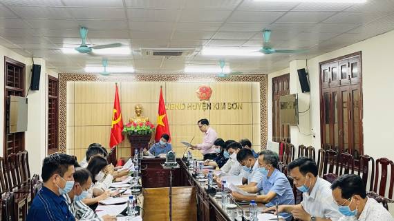 Ban đại diện NHCSXH huyện Kim Sơn tổ chức Hội nghị đánh giá kết quả hoạt động quý I, phương hướng nhiệm vụ quý II năm 2021