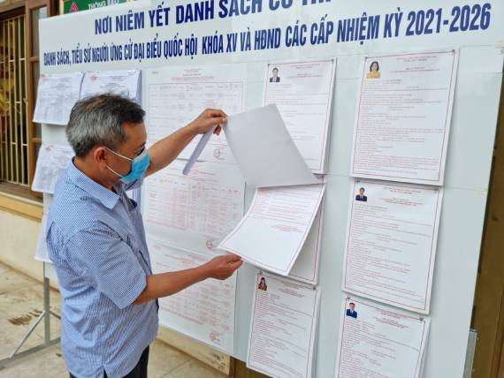 Các địa phương hoàn thành niêm yết danh sách ứng cử viên đại biểu Quốc hội và HĐND các cấp