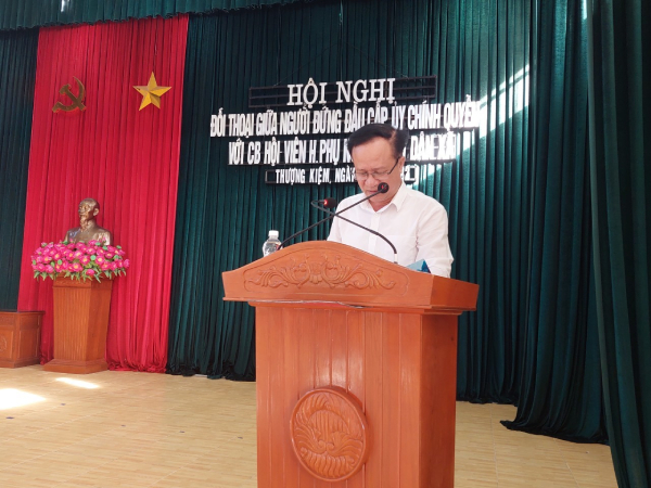 Thượng Kiệm tổ chức đối thoại giữa người đứng đầu cấp uỷ, chính quyền với cán bộ hội viên hội phụ nữ, hội nông dân xã.