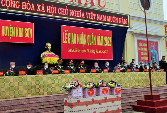Huyện Kim Sơn tổ chức Lễ giao, nhận quân năm 2022