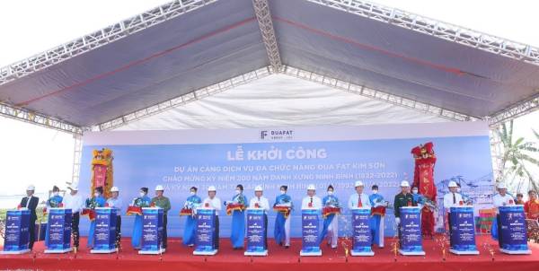 Khởi công xây dựng cảng dịch vụ đa năng Đua Fat Kim Sơn quy mô 450 tỷ đồng