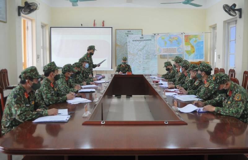 Ban CHQS huyện luyện tập chuyển trạng thái sẵn sàng chiến đấu
