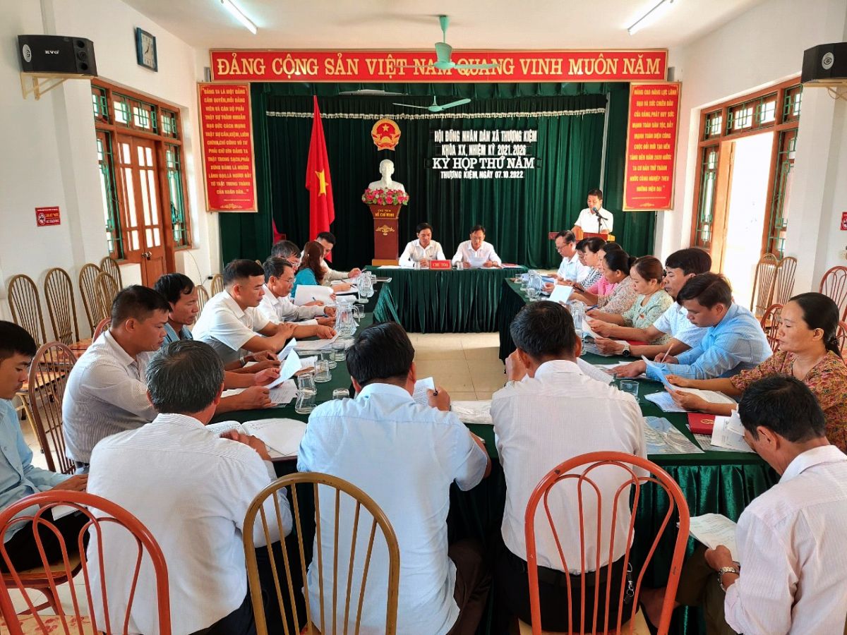 Thượng Kiệm tổ chức kỳ họp thứ Năm – HĐND xã khoá XX, nhiệm kỳ 2021-2026