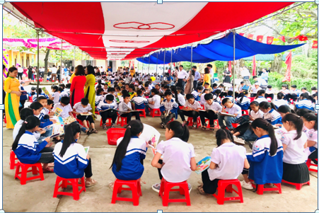 Trường Tiểu học Cồn Thoi đã tổ chức chuyên đề cấp huyện: “Ngày Sách và Văn hóa đọc Việt Nam năm 2023”