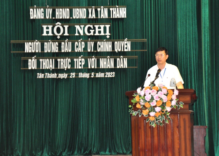 Đảng ủy xã Tân Thành tổ chức Hội nghị đối thoại trực tiếp với nhân dân năm 2023