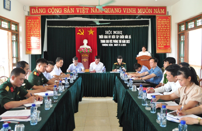 Xã Thượng Kiệm, Định Hóa triển khai nhiệm vụ diễn tập chiến đấu xã trong khu vực phòng thủ năm 2023