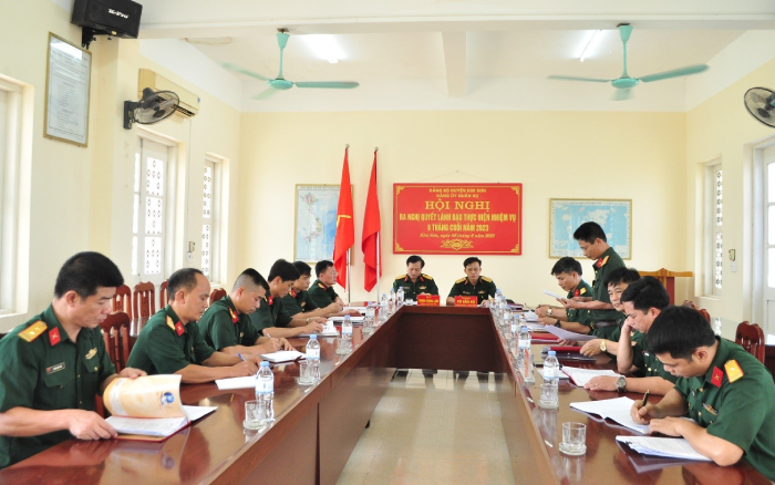 Đảng ủy Quân sự huyện ra Nghị quyết lãnh đạo thực hiện nhiệm vụ 6 tháng cuối năm 2023