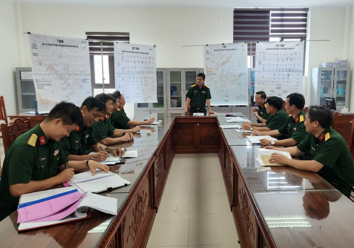 Hội nghị thông qua ý định diễn tập KVPT huyện Kim Sơn với Quân khu 3