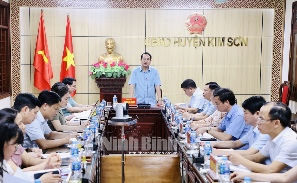 Kiểm tra việc thực hiện Nghị quyết số 43 của HĐND tỉnh tại huyện Kim Sơn