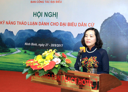 Hội nghị kỹ năng thảo luận dành cho đại biểu dân cử tại Ninh Bình